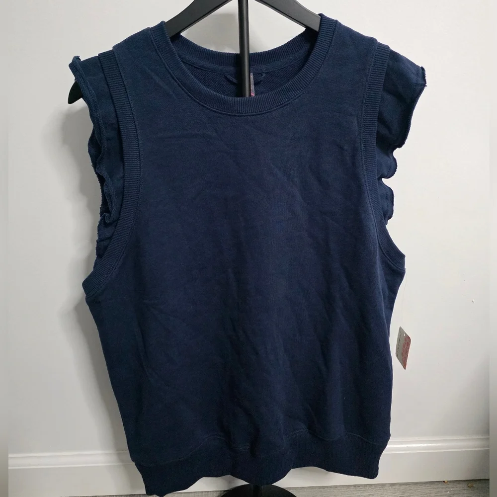 NWT FP Movement By Free People Women's Sleeveless Navy Top- Size Small - Picture 1 of 4